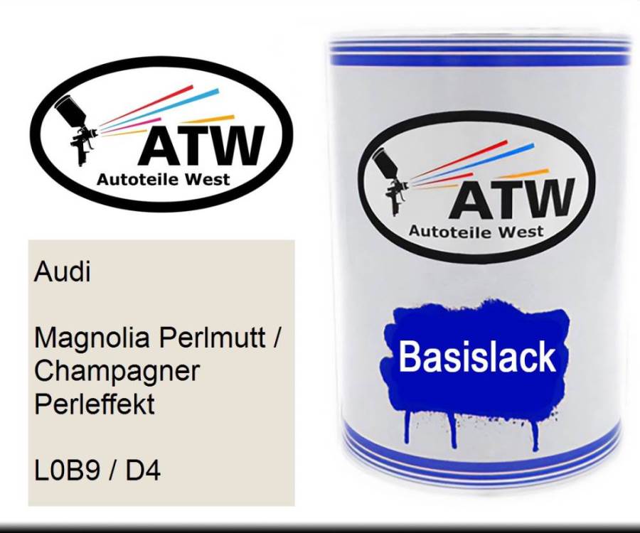 Audi, Magnolia Perlmutt / Champagner Perleffekt, L0B9 / D4: 500ml Lackdose, von ATW Autoteile West.